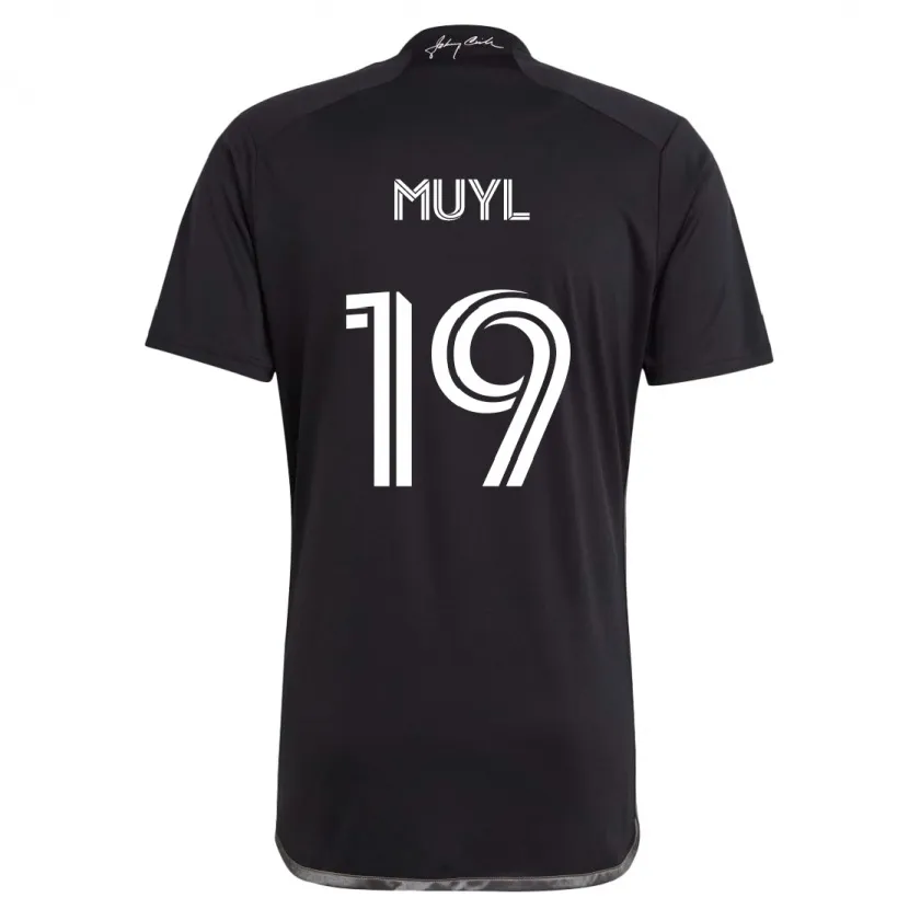 Danxen Enfant Maillot Alex Muyl #19 Noir Tenues Extérieur 2024/25 T-Shirt