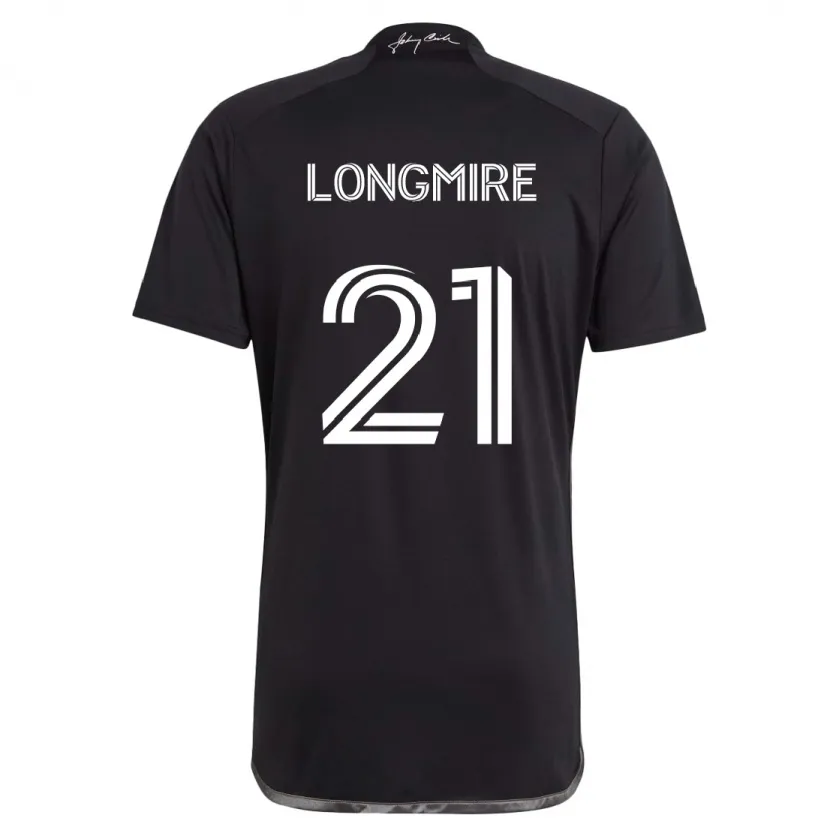 Danxen Enfant Maillot Ahmed Longmire #21 Noir Tenues Extérieur 2024/25 T-Shirt