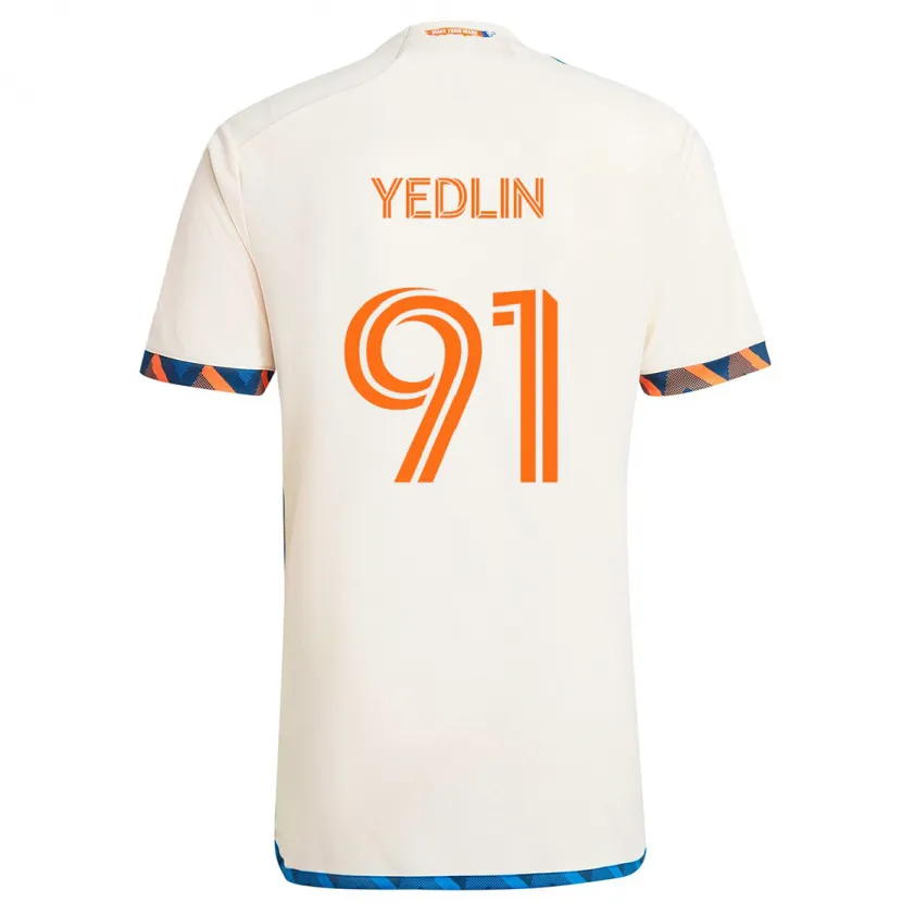 Danxen Enfant Maillot Deandre Yedlin #91 Blanc Orange Tenues Extérieur 2024/25 T-Shirt