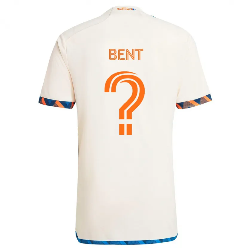 Danxen Enfant Maillot Brandon Bent #0 Blanc Orange Tenues Extérieur 2024/25 T-Shirt