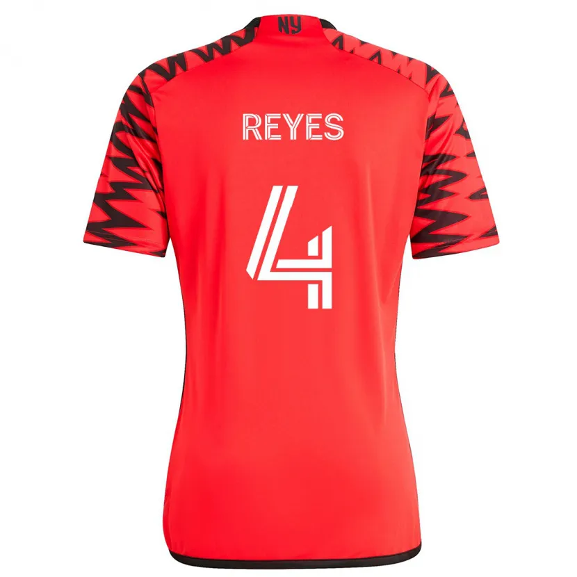 Danxen Enfant Maillot Andrés Reyes #4 Rouge Noir Blanc Tenues Extérieur 2024/25 T-Shirt