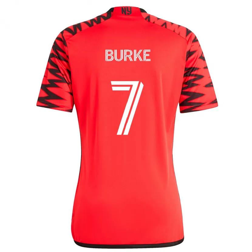 Danxen Enfant Maillot Cory Burke #7 Rouge Noir Blanc Tenues Extérieur 2024/25 T-Shirt