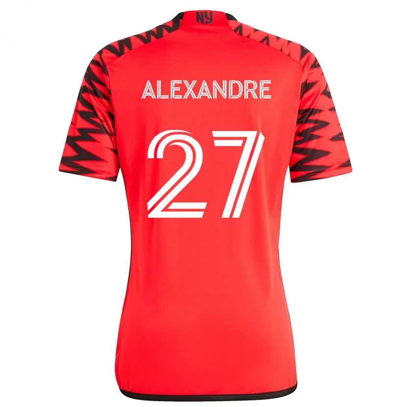 Danxen Enfant Maillot Davi Alexandre #27 Rouge Noir Blanc Tenues Extérieur 2024/25 T-Shirt