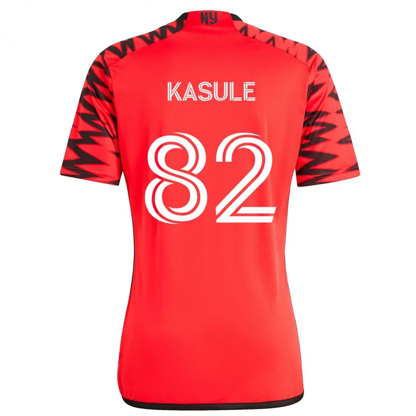 Danxen Enfant Maillot Ibrahim Kasule #82 Rouge Noir Blanc Tenues Extérieur 2024/25 T-Shirt