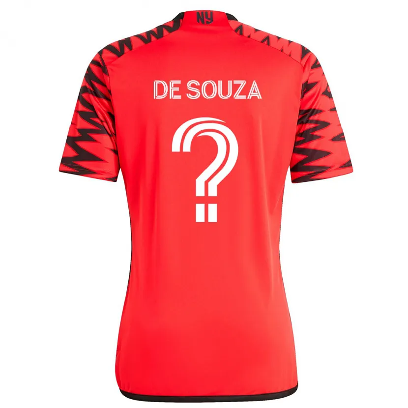 Danxen Enfant Maillot Gil De Souza #0 Rouge Noir Blanc Tenues Extérieur 2024/25 T-Shirt