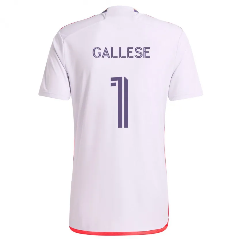 Danxen Enfant Maillot Pedro Gallese #1 Blanc Rouge Violet Tenues Extérieur 2024/25 T-Shirt