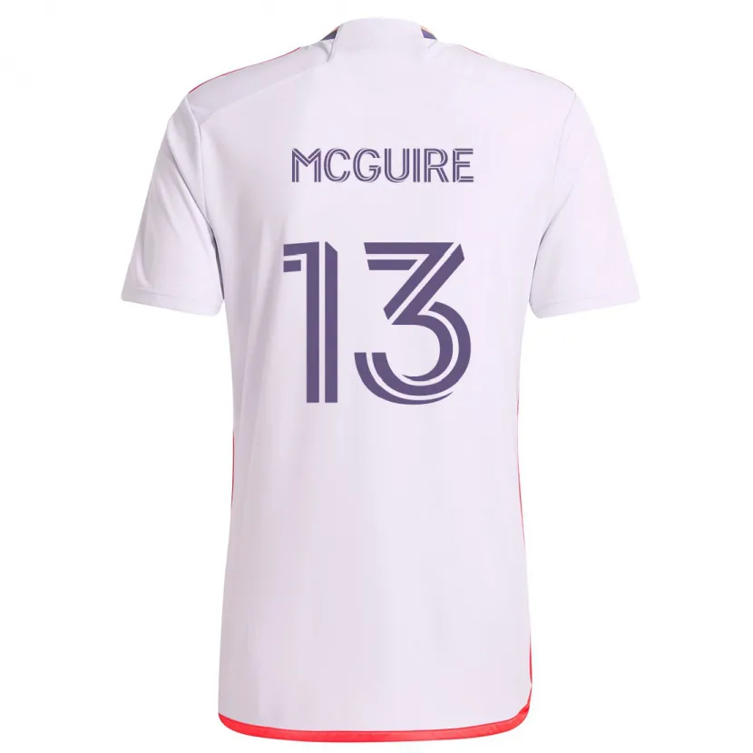 Danxen Enfant Maillot Duncan Mcguire #13 Blanc Rouge Violet Tenues Extérieur 2024/25 T-Shirt