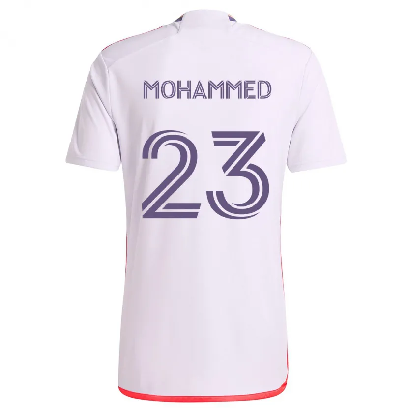 Danxen Enfant Maillot Shak Mohammed #23 Blanc Rouge Violet Tenues Extérieur 2024/25 T-Shirt