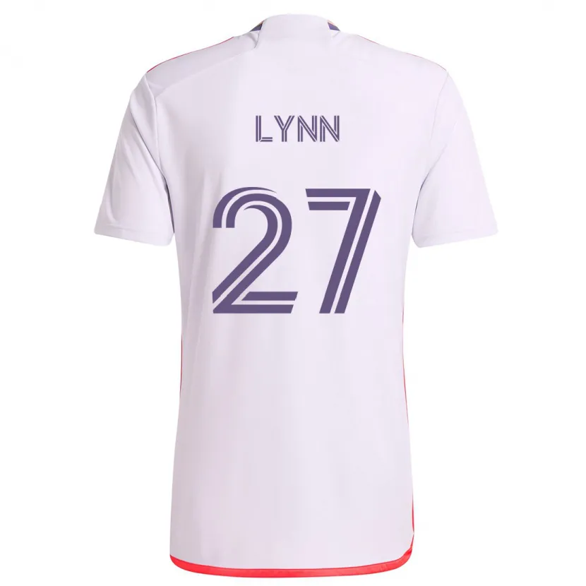 Danxen Enfant Maillot Jack Lynn #27 Blanc Rouge Violet Tenues Extérieur 2024/25 T-Shirt