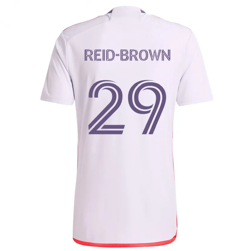 Danxen Enfant Maillot Tahir Reid-Brown #29 Blanc Rouge Violet Tenues Extérieur 2024/25 T-Shirt