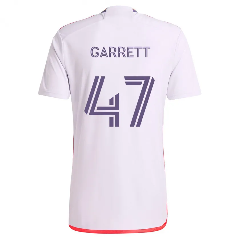 Danxen Enfant Maillot Ian Garrett #47 Blanc Rouge Violet Tenues Extérieur 2024/25 T-Shirt