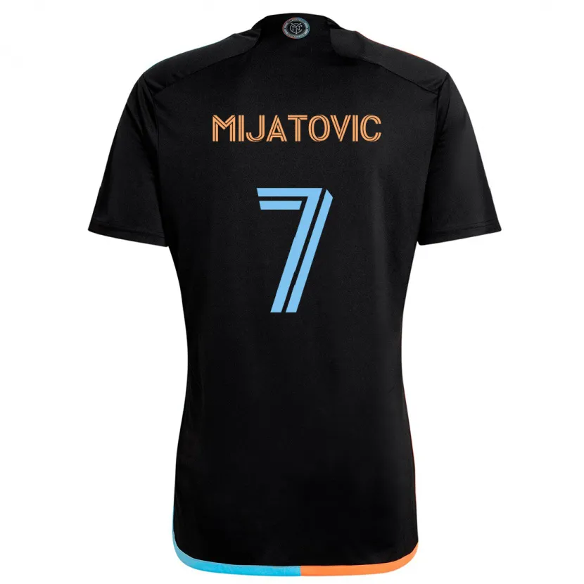 Danxen Enfant Maillot Jovan Mijatovic #7 Noir Orange Bleu Tenues Extérieur 2024/25 T-Shirt