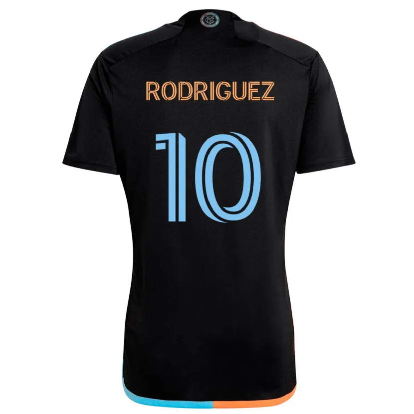 Danxen Enfant Maillot Santiago Rodríguez #10 Noir Orange Bleu Tenues Extérieur 2024/25 T-Shirt