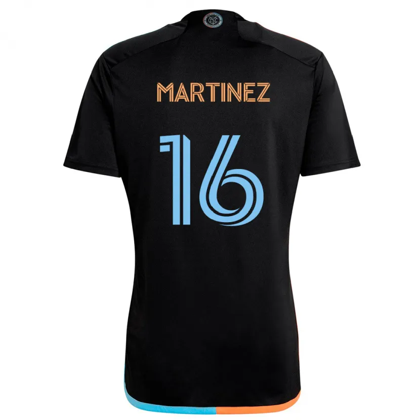 Danxen Enfant Maillot Alonso Martínez #16 Noir Orange Bleu Tenues Extérieur 2024/25 T-Shirt