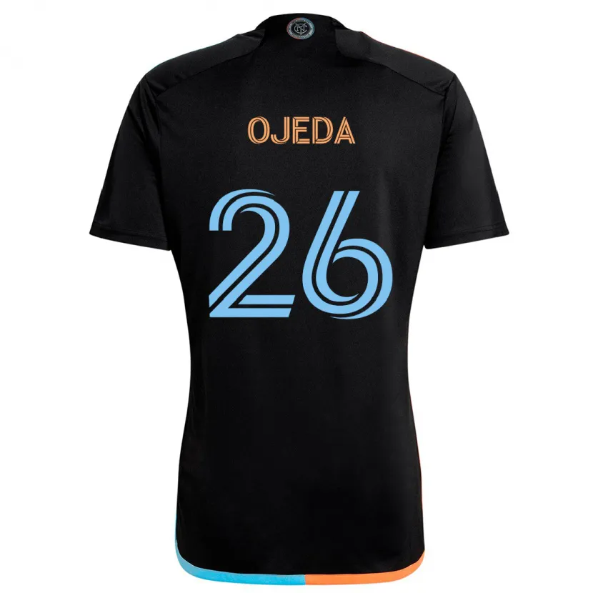 Danxen Enfant Maillot Agustín Ojeda #26 Noir Orange Bleu Tenues Extérieur 2024/25 T-Shirt