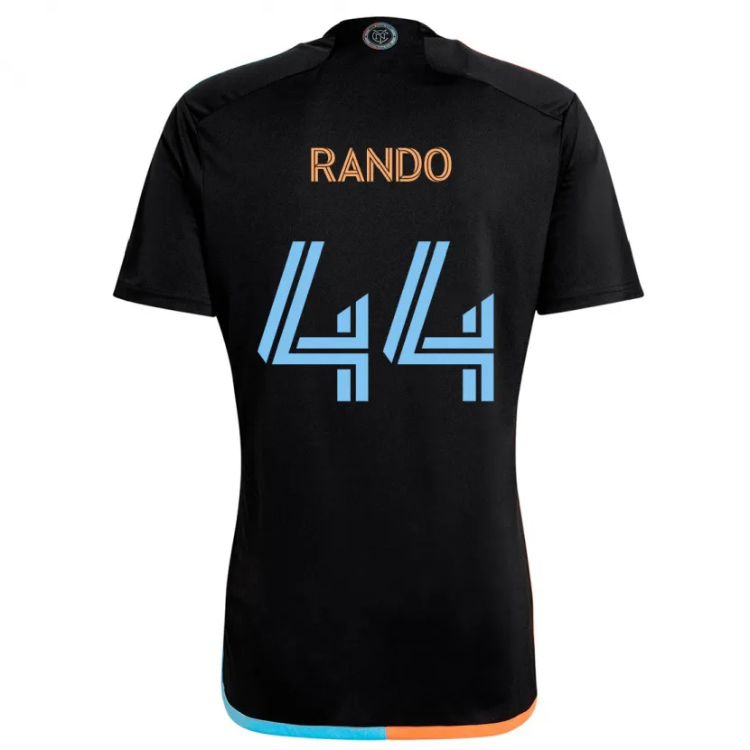 Danxen Enfant Maillot Alex Rando #44 Noir Orange Bleu Tenues Extérieur 2024/25 T-Shirt