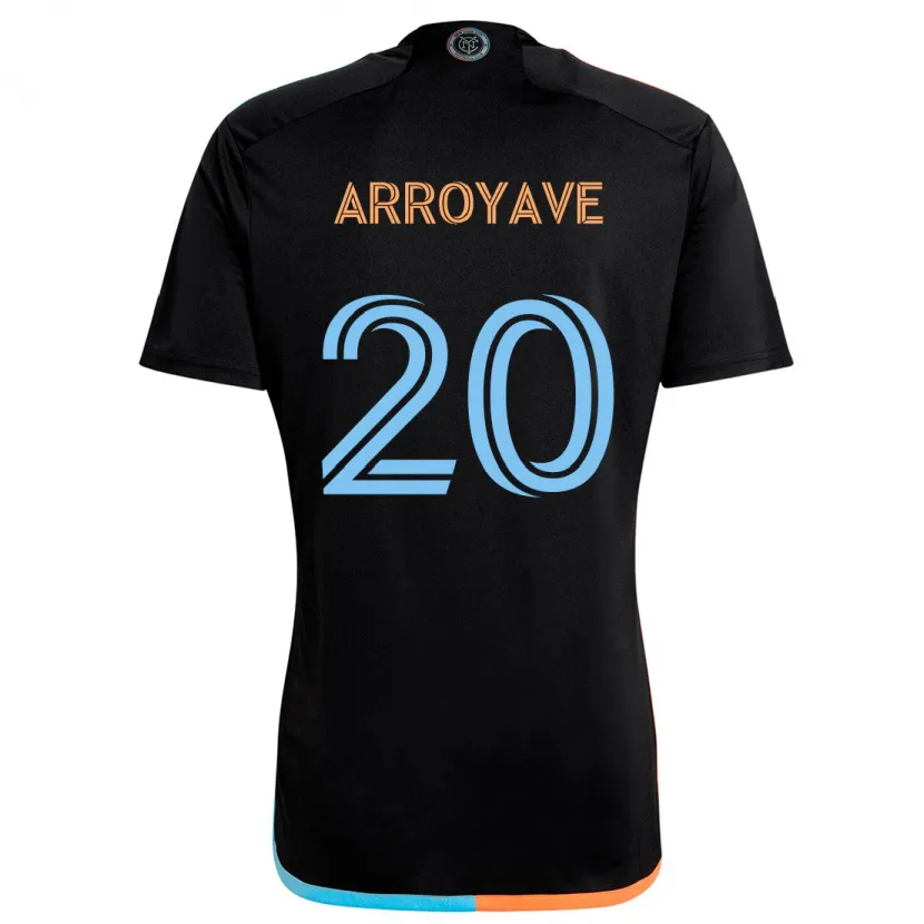 Danxen Enfant Maillot Jacob Arroyave #20 Noir Orange Bleu Tenues Extérieur 2024/25 T-Shirt