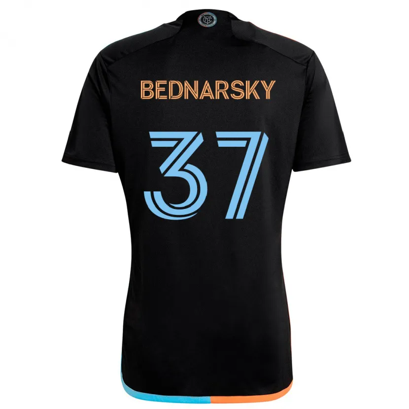 Danxen Enfant Maillot Stevo Bednarsky #37 Noir Orange Bleu Tenues Extérieur 2024/25 T-Shirt