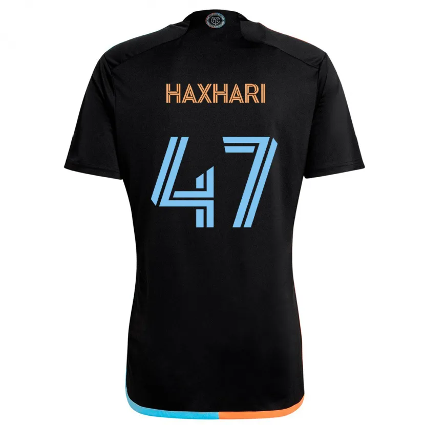 Danxen Enfant Maillot Klevis Haxhari #47 Noir Orange Bleu Tenues Extérieur 2024/25 T-Shirt