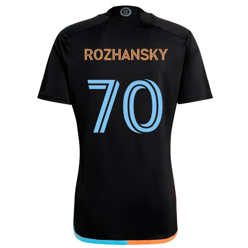 Danxen Enfant Maillot Jake Rozhansky #70 Noir Orange Bleu Tenues Extérieur 2024/25 T-Shirt