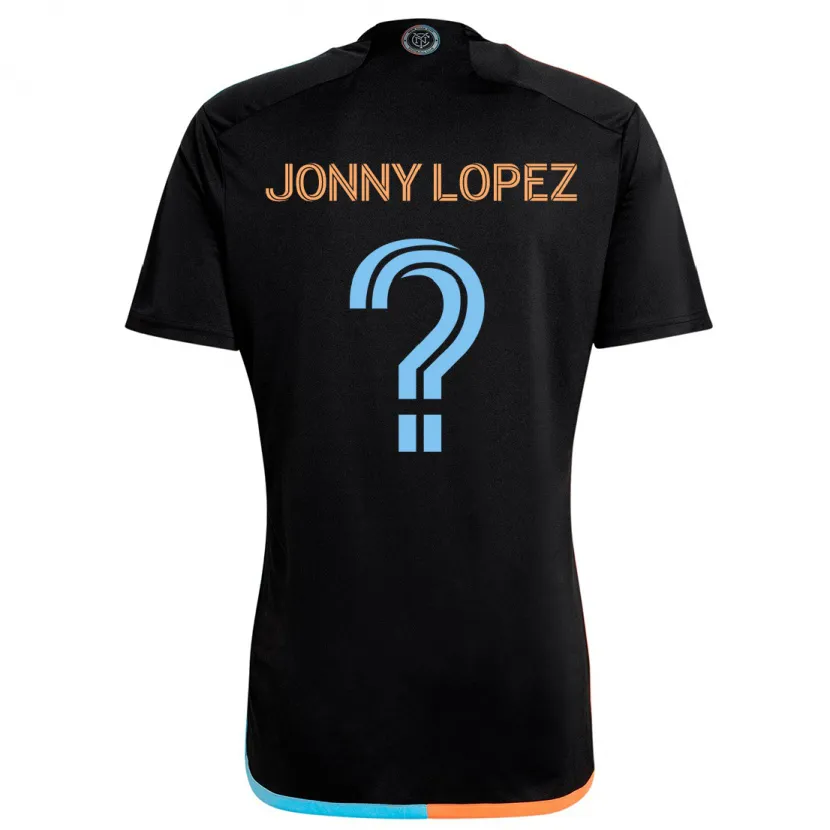 Danxen Enfant Maillot Jonny Lopez #0 Noir Orange Bleu Tenues Extérieur 2024/25 T-Shirt