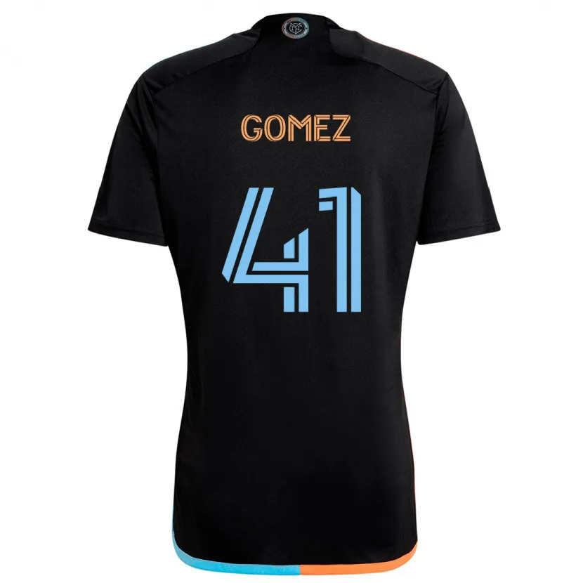 Danxen Enfant Maillot Julián Gómez #41 Noir Orange Bleu Tenues Extérieur 2024/25 T-Shirt