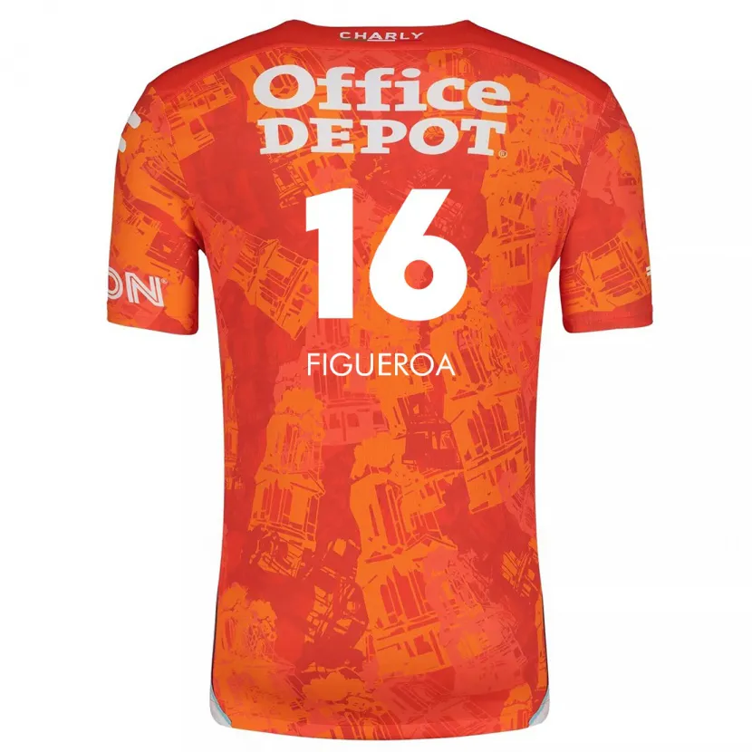 Danxen Enfant Maillot Antonio Figueroa #16 Orange White Tenues Extérieur 2024/25 T-Shirt