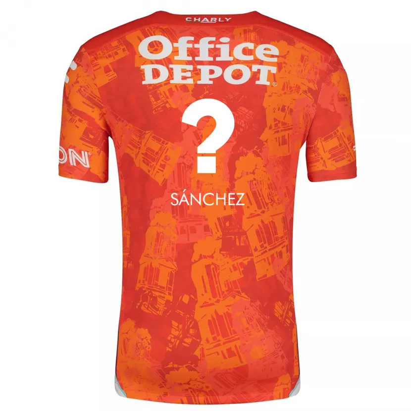 Danxen Enfant Maillot Leonardo Sánchez #0 Orange White Tenues Extérieur 2024/25 T-Shirt