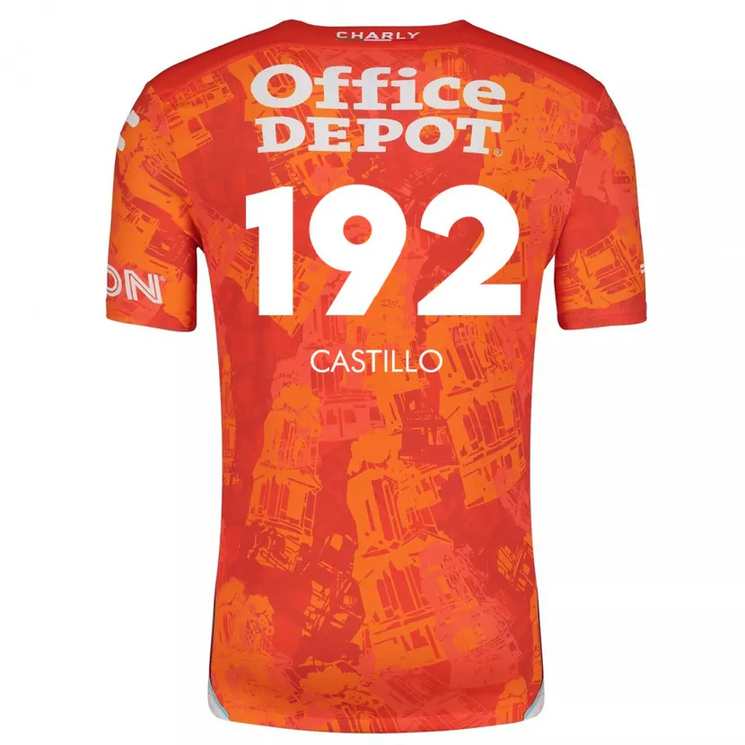 Danxen Enfant Maillot José Castillo #192 Orange White Tenues Extérieur 2024/25 T-Shirt