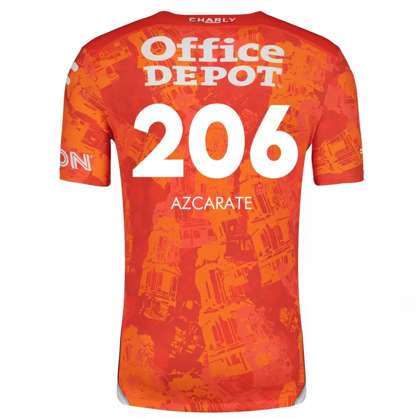 Danxen Enfant Maillot Yerar Azcárate #206 Orange White Tenues Extérieur 2024/25 T-Shirt