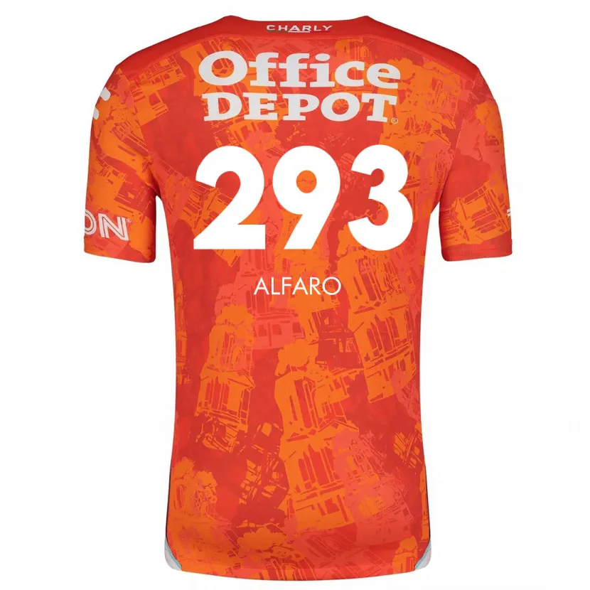 Danxen Enfant Maillot Cristóbal Alfaro #293 Orange White Tenues Extérieur 2024/25 T-Shirt