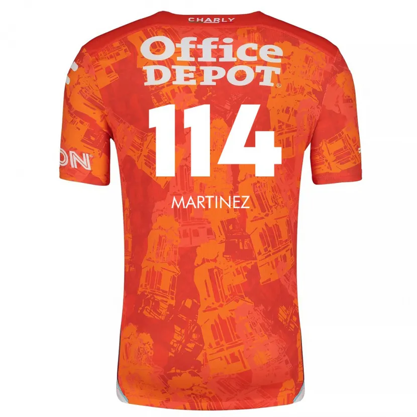 Danxen Enfant Maillot Jesús Martínez #114 Orange White Tenues Extérieur 2024/25 T-Shirt