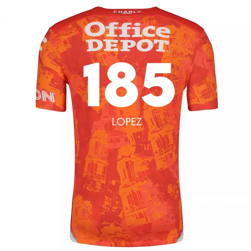 Danxen Enfant Maillot René López #185 Orange White Tenues Extérieur 2024/25 T-Shirt