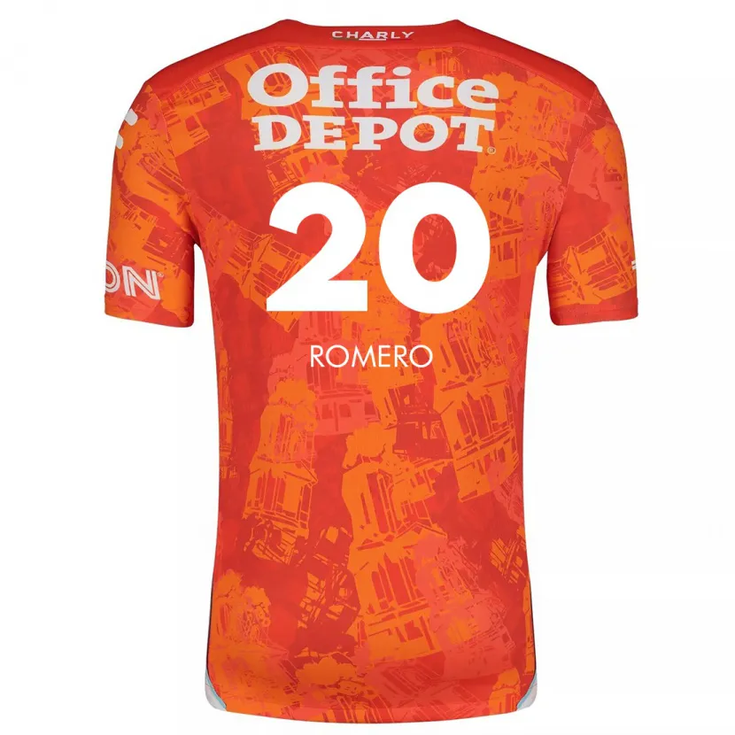 Danxen Enfant Maillot Tamara Romero #20 Orange White Tenues Extérieur 2024/25 T-Shirt