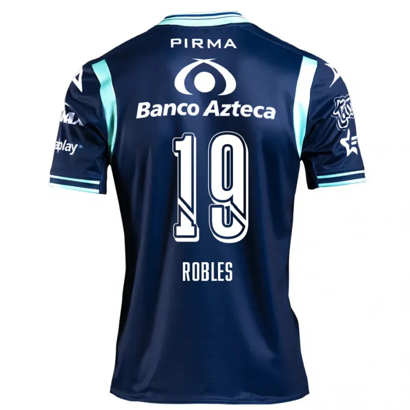 Danxen Enfant Maillot Ángel Robles #19 Bleu Marine Tenues Extérieur 2024/25 T-Shirt