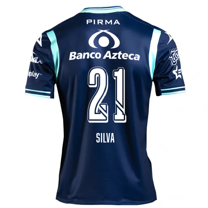 Danxen Enfant Maillot Gastón Silva #21 Bleu Marine Tenues Extérieur 2024/25 T-Shirt