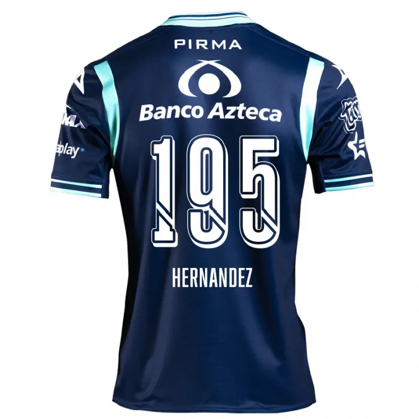 Danxen Enfant Maillot Daniel Hernández #195 Bleu Marine Tenues Extérieur 2024/25 T-Shirt