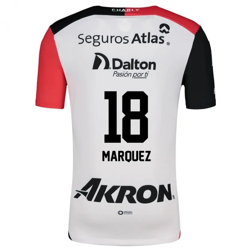 Danxen Enfant Maillot Jeremy Márquez #18 Blanc Rouge Noir Tenues Extérieur 2024/25 T-Shirt