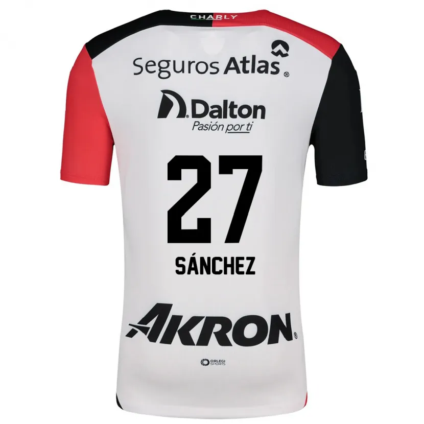 Danxen Enfant Maillot Antonio Sánchez #27 Blanc Rouge Noir Tenues Extérieur 2024/25 T-Shirt