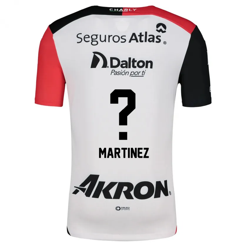 Danxen Enfant Maillot Gustavo Martínez #0 Blanc Rouge Noir Tenues Extérieur 2024/25 T-Shirt