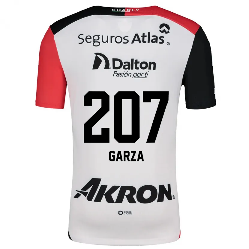 Danxen Enfant Maillot Rodolfo Garza #207 Blanc Rouge Noir Tenues Extérieur 2024/25 T-Shirt