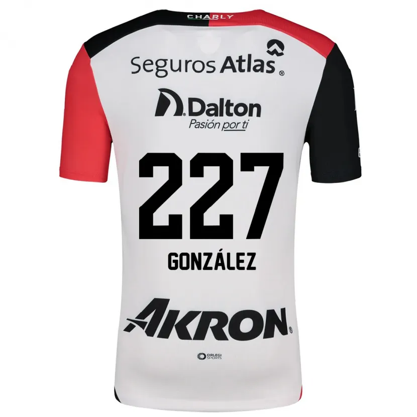 Danxen Enfant Maillot Rodolfo González #227 Blanc Rouge Noir Tenues Extérieur 2024/25 T-Shirt