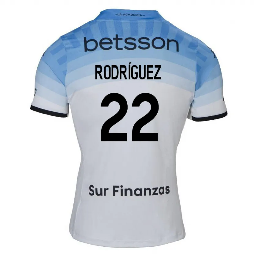 Danxen Enfant Maillot Baltasar Rodríguez #22 Blanc Bleu Noir Tenues Extérieur 2024/25 T-Shirt