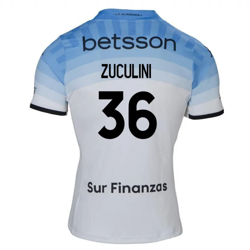 Danxen Enfant Maillot Bruno Zuculini #36 Blanc Bleu Noir Tenues Extérieur 2024/25 T-Shirt