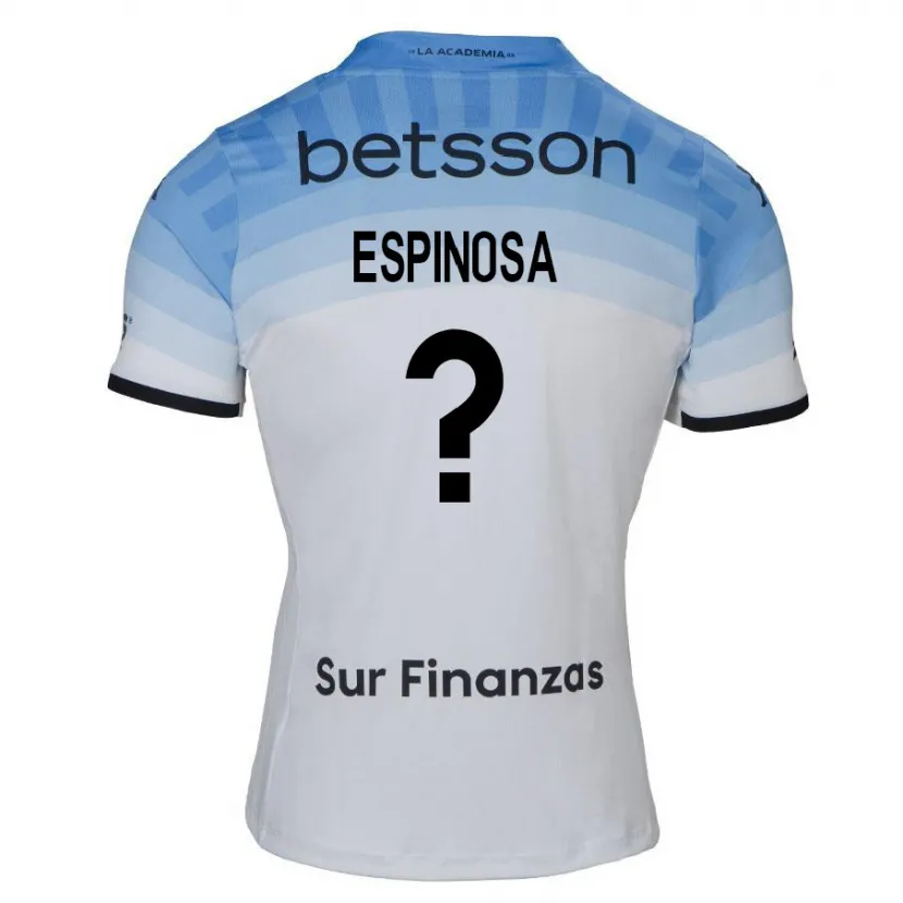 Danxen Enfant Maillot Bautista Espinosa #0 Blanc Bleu Noir Tenues Extérieur 2024/25 T-Shirt