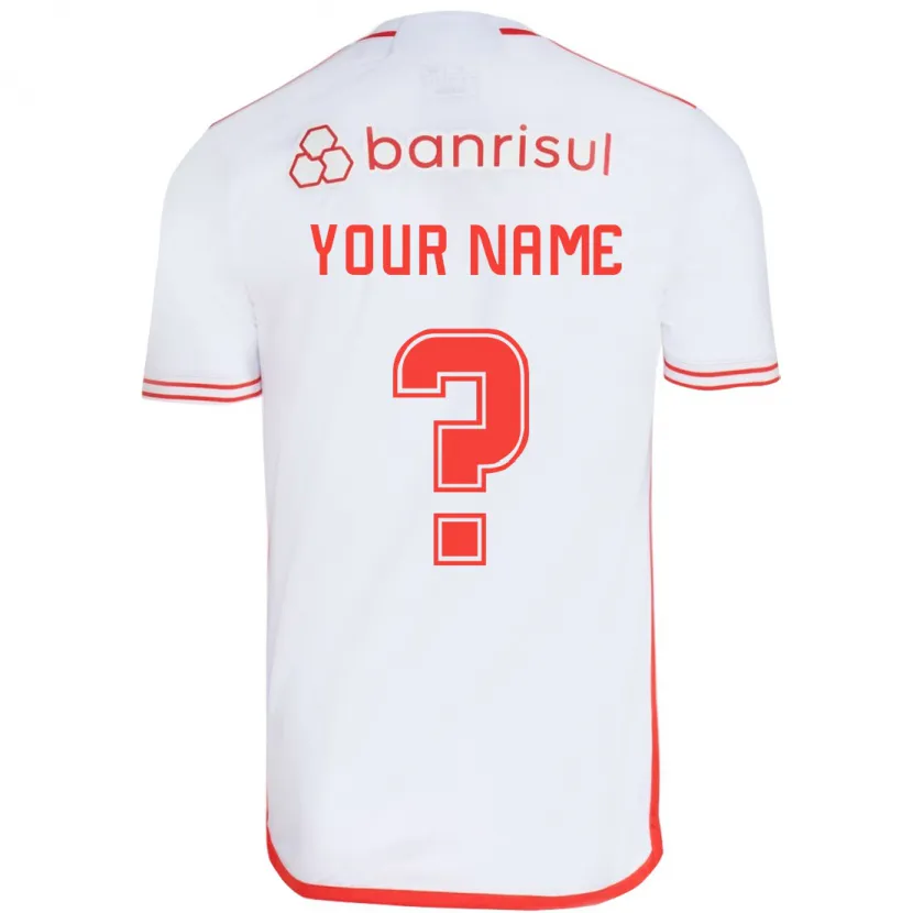 Danxen Enfant Maillot Votre Nom #0 Blanc Rouge Tenues Extérieur 2024/25 T-Shirt