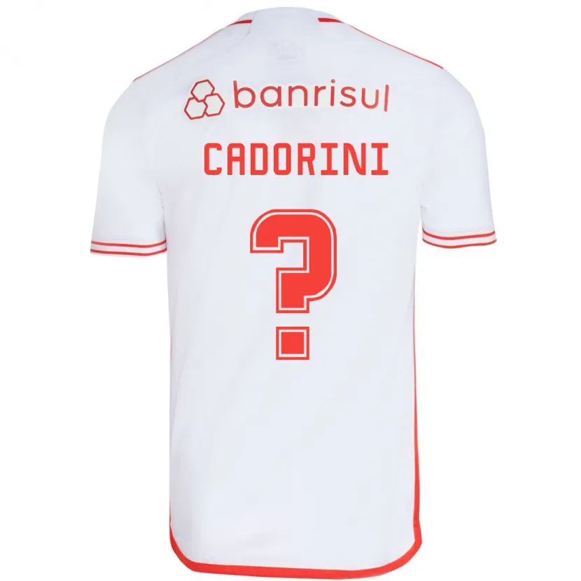 Danxen Enfant Maillot Matheus Cadorini #0 Blanc Rouge Tenues Extérieur 2024/25 T-Shirt