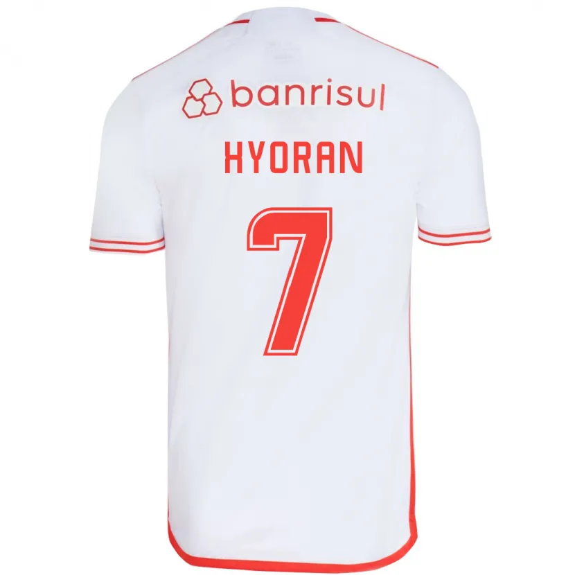 Danxen Enfant Maillot Hyoran #7 Blanc Rouge Tenues Extérieur 2024/25 T-Shirt