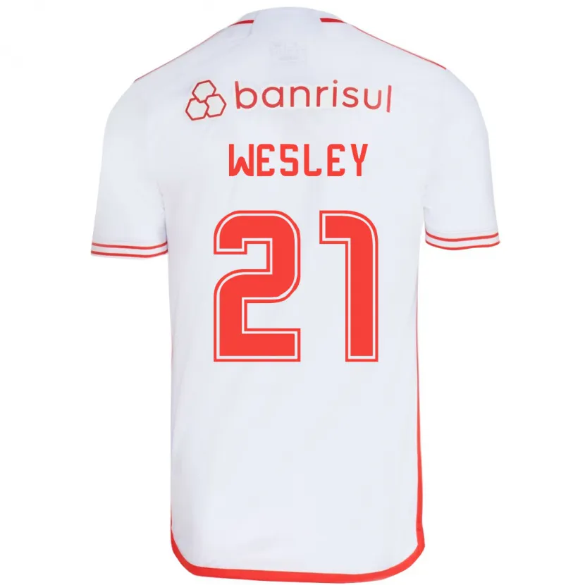 Danxen Enfant Maillot Wesley #21 Blanc Rouge Tenues Extérieur 2024/25 T-Shirt