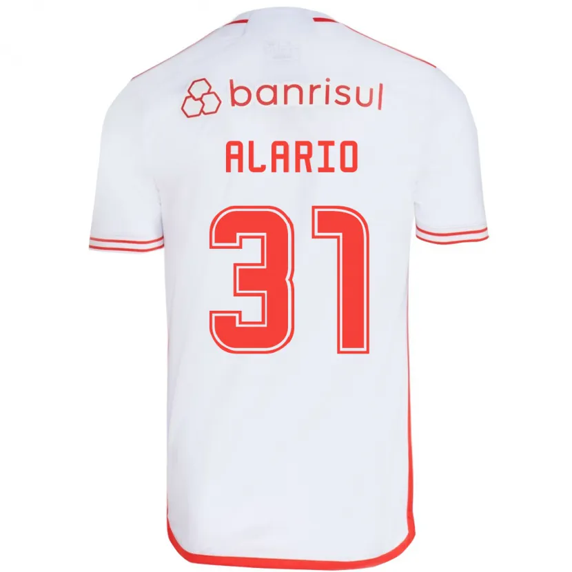 Danxen Enfant Maillot Lucas Alario #31 Blanc Rouge Tenues Extérieur 2024/25 T-Shirt